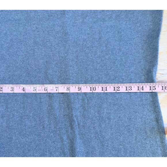 VTG A Line Anne Klein 100% Cotton Sweater Dress Sz S Gray Minimalist Preppy Twee - Picture 9 of 10
